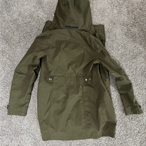 Eddie Bauer Olive Hooded Rain Jacket - Picture 5 of 5